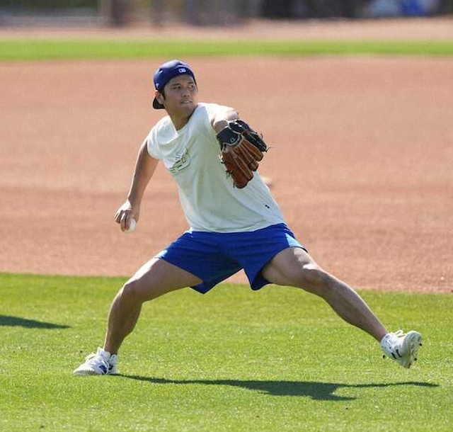 ドジャース・大谷、6 日連続自主トレで順調な調整ぶりをアピール