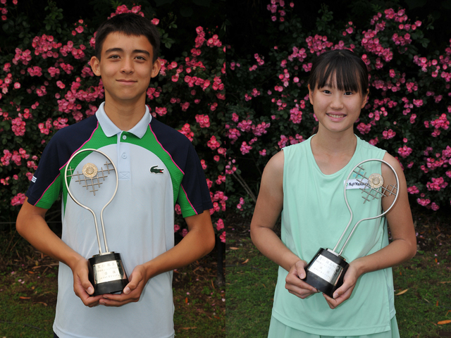 オトリエ龍馬と小野沢菜々がDUNLOP CUP第46回全国選抜ジュニアテニス選手権大会で優勝！