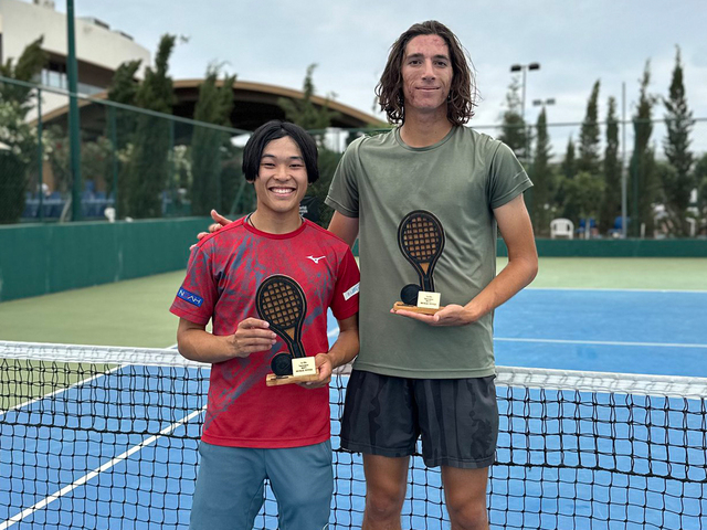 松田龍樹、M15イラクリオンでダブルス優勝！シングルスは惜しくも準優勝