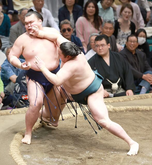 38歳佐田の海、足の力で攻め切り6勝目　大相撲夏場所9日目の熱戦