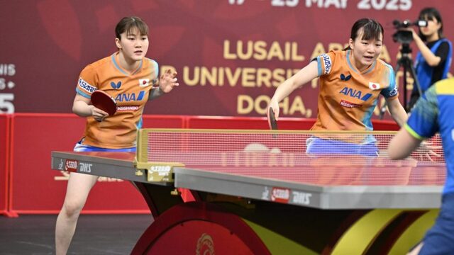 大藤沙月/横井咲桜と張本美和/木原美悠、世界卓球2025で圧倒的勝利を収め2回戦へ