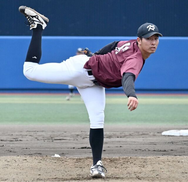 九産大の右腕大嶋、自己最多5勝目も悔しさ残す｜福岡六大学野球春季リーグ戦