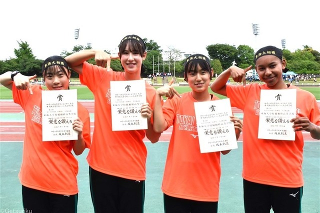 【大相撲】東海大相模女子総合初V！江口美玲3冠達成、4×100mRで45秒92の快記録／IH神奈川県大会