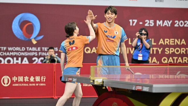 「大吉ペア」吉村真晴＆大藤沙月、パリ五輪銀の北朝鮮ペアに完勝！世界卓球2025ドーハ大会