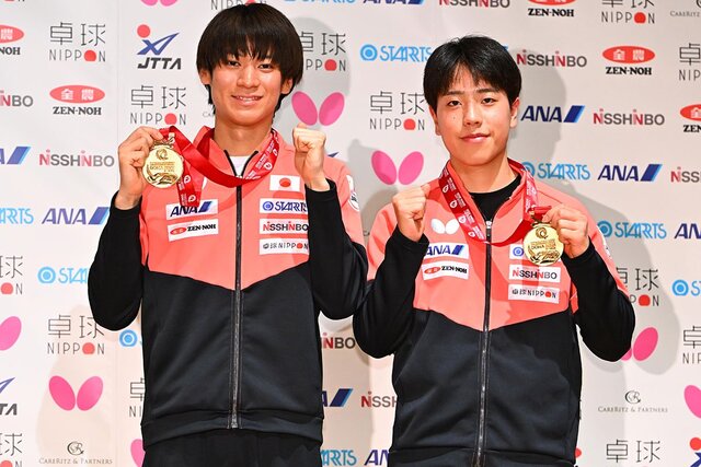 戸上隼輔＆篠塚大登、卓球男子ダブルスで64年ぶりの金メダル獲得！パリ五輪の悔しさをバネに進化