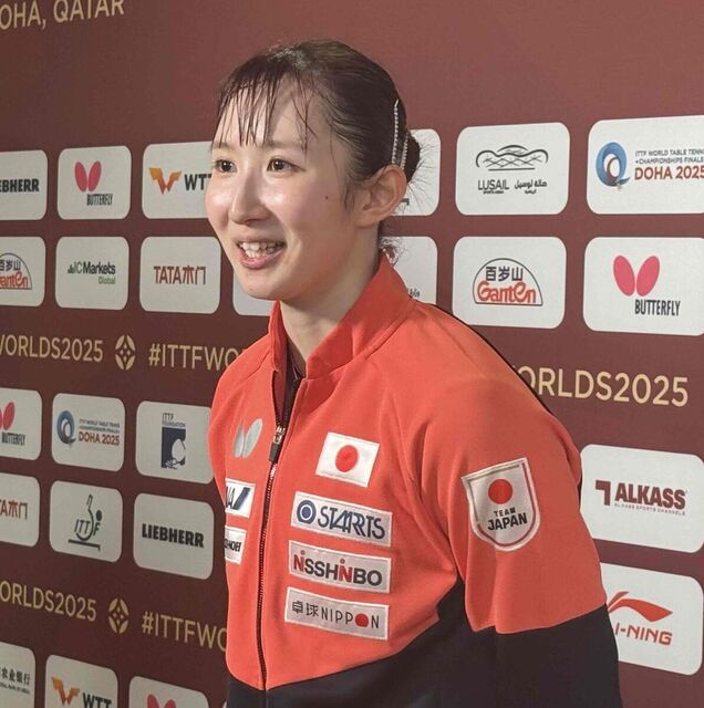早田ひな、我慢の勝利で世界卓球4回戦進出！中国選手に挑む