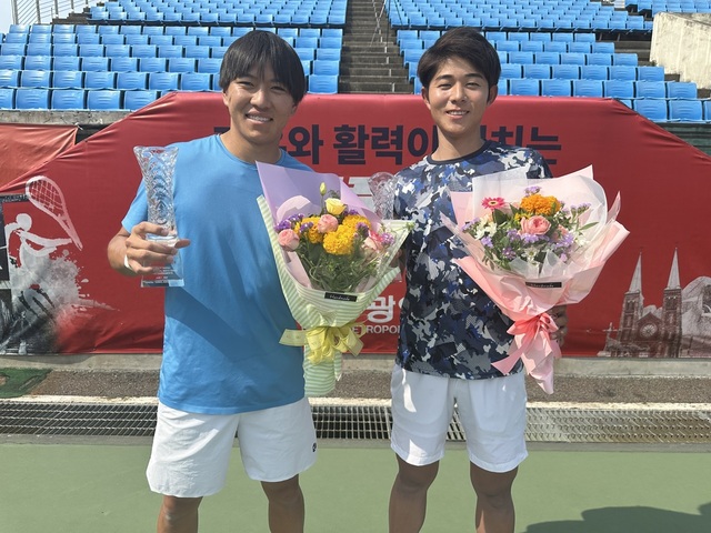 楠原悠介＆中川舜祐がITF大邱でダブルス優勝！今季4度目のタイトル獲得