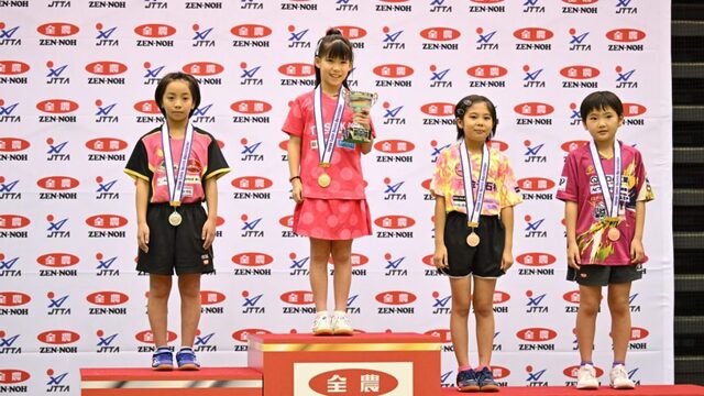松島愛空が初優勝！全農杯2025年全日本卓球選手権大会カブ女子部門の熱戦