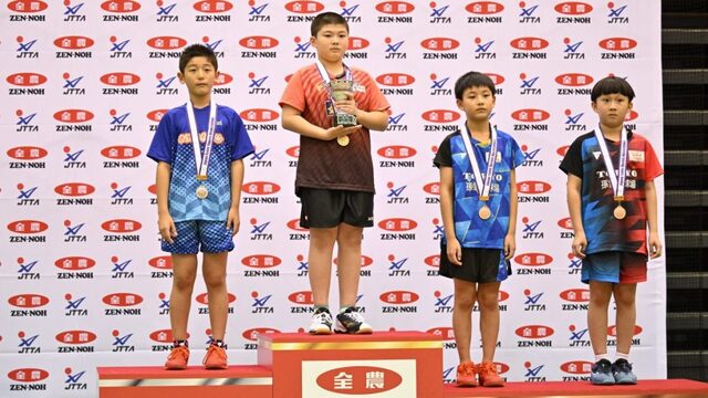 姚梓聡、カブ男子シングルスで優勝！世界チャンピオンを目指す＜全農杯2025全日本卓球選手権大会＞