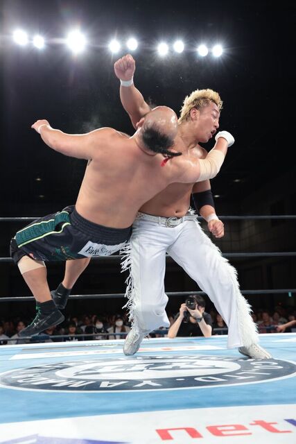 新日本プロレス「G1 CLIMAX 35」決勝トーナメント進出決定戦：海野翔太 vs 辻陽太、デビッド・フィンレー vs TAKESHITA
