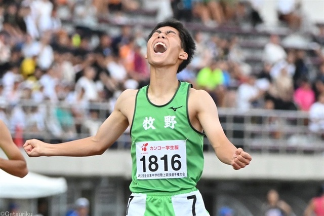 金子斐音が16年ぶり中学新記録で全中男子400mを制覇！沖縄全中で48秒16の快挙