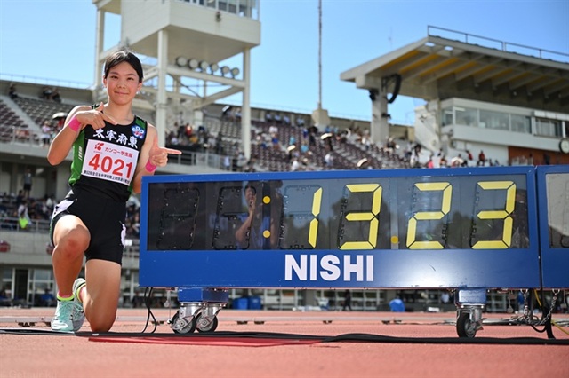 今村好花、沖縄全中女子100mハードルで中学新記録を樹立！連覇達成
